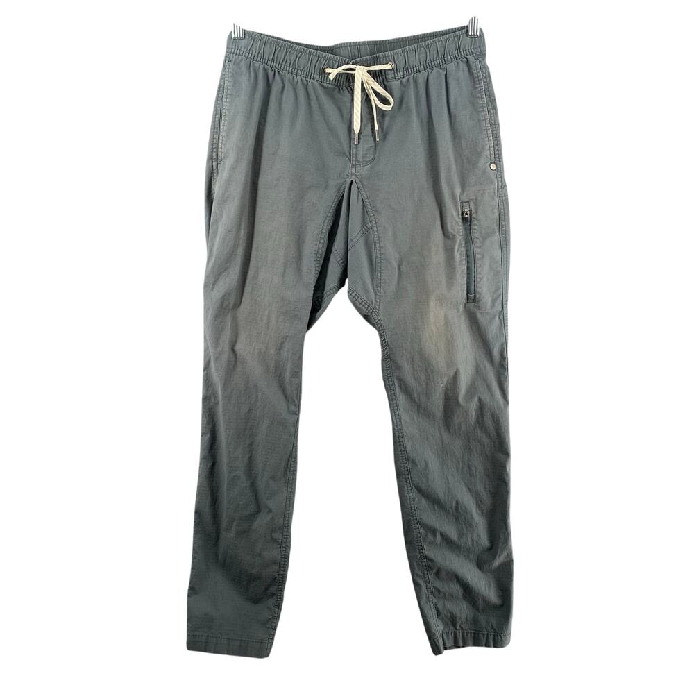 Vuori Ripstop Cotton Pants‎ Mens M Gray Casual V412 Drawstring Elastic Waist